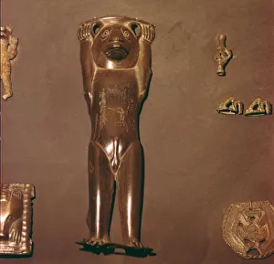 Bronze Figurine of Bear, used in Shamans Ritual, Perm Region, Russia Bronze Figurine of Bear, used in Shamans Ritual, Perm Region, Russia