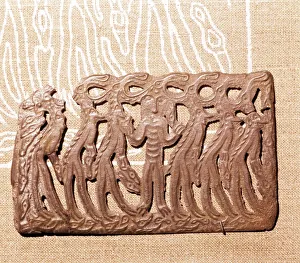 Bronze Plaque, illustrating Shamanism and Magic, Kama River Area, USSR Bronze Plaque, illustrating Shamanism and Magic, Kama River Area, USSR
