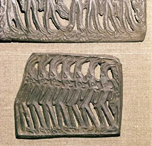 Bronze Plaque from Kama River area, relating to Shamanism, 3rd century BC-8th century Bronze Plaque from Kama River area, relating to Shamanism, 3rd century BC-8th century