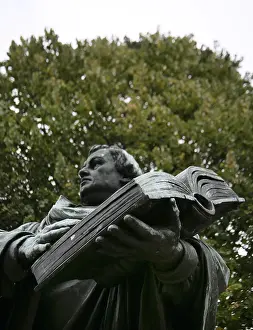 Martin Luther Prints: Print of Bronze Statue of Martin Luther