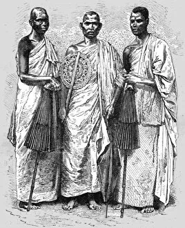 Fashion Clothing Gallery: Buddhist Priests; Four Months in Ceylon, 1875. Creator: Unknown