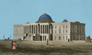 Jules Louis Arnout Artwork Prints: The building of the US Capitol