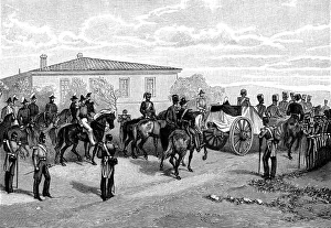 The burial of Lord Raglan near Sevasopol, 1855. Artist: Simpson, William (1832-1898) The burial of Lord Raglan near Sevasopol, 1855. Artist: Simpson, William (1832-1898)