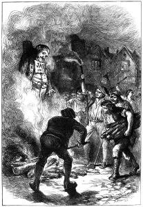 Burning John Jays effigy, c1794 (c1880).Artist: Hooper Burning John Jays effigy, c1794 (c1880).Artist: Hooper