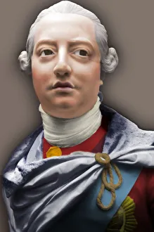 Bust of King George III of England, 1767. Artist: John Nost Bust of King George III of England, 1767. Artist: John Nost