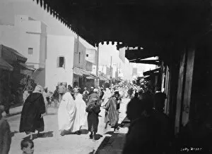 Rabat, Modern Capital and Historic City: a Shared Heritage Collection: Busy street, Rabat, Morocco, c1920s-c1930s(?)