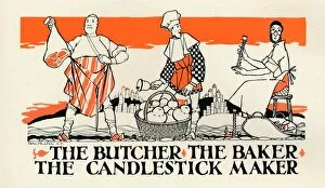 Panoramic Photography Gallery: The Butcher, The Baker, The Candlestick Maker, c1925. Artist: John Archibald Austen