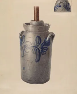 Butter Churn, c. 1937. Creator: Charlotte Sperber Butter Churn, c. 1937. Creator: Charlotte Sperber