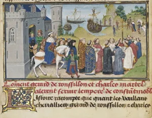 The Byzantine Emperor Welcoming Roussillon and Martel, 1468-1470 The Byzantine Emperor Welcoming Roussillon and Martel, 1468-1470