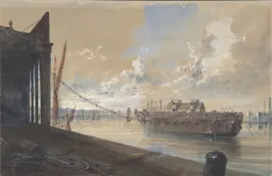 The Cable Passed From the Works into the Hulk (the Old Frigate Iris) Lying in the Thames The Cable Passed From the Works into the Hulk (the Old Frigate Iris) Lying in the Thames