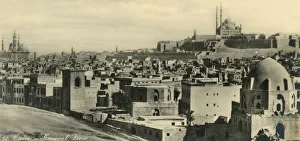 Black And White Photography Egypt Prints: Cairo - General View, c1918-c1939. Creator: Unknown