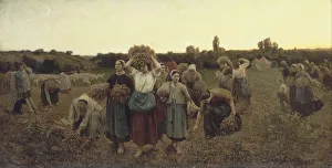 Calling in the Gleaners, 1859. Artist: Breton, Jules (1827-1906) Calling in the Gleaners, 1859. Artist: Breton, Jules (1827-1906)
