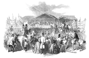 Cambridge Prints: The Cambridge Election - the Nomination, 1845 Print