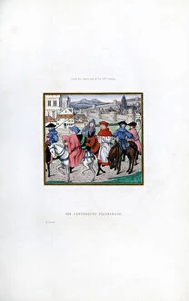 Images Dated 23rd May 2006: The Canterbury Pilgrimage, late 15th century, (1843).Artist: Henry Shaw