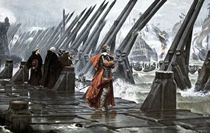 Images Dated 16th September 2005: Cardinal Richelieu at the Siege of La Rochelle, 1628 (early 20th century)