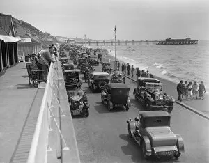 Motorsport Gallery: Cars on Undercliff Drive, Bournemouth, Bournemouth Rally, 1928. Artist: Bill Brunell