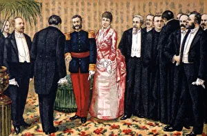 Catalan Commission giving the King Alphonse XII the Memorial of Insults to Catalonia Catalan Commission giving the King Alphonse XII the Memorial of Insults to Catalonia
