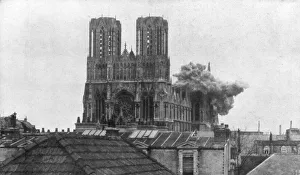 Cathedral of Reims, First World War, 19 April 1917 Cathedral of Reims, First World War, 19 April 1917
