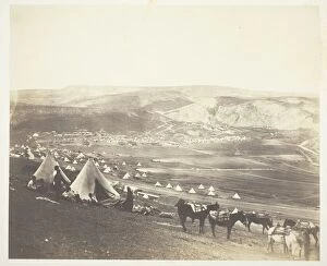 Balaclava, Crimea Collection: Cavalry Camp, Balaklava, 1855. Creator: Roger Fenton
