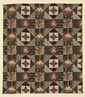 Declaration Of Independence Collection: Centennial Print (Furnishing Fabric), New Hampshire, c. 1875