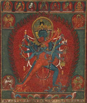Kathmandu Valley Gallery: Chakrasamvara and Vajravarahi, 1575-1600. Creator: Unknown