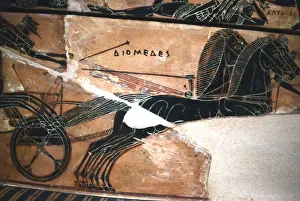 Chariot of Diomedes, Detail from the Francois Vase, c6th century BC Artists: Ergotimos Chariot of Diomedes, Detail from the Francois Vase, c6th century BC Artists: Ergotimos