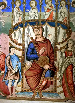 Charles II The Bald (823-877), king of France, Emperor of the West, facsimile Charles II The Bald (823-877), king of France, Emperor of the West, facsimile