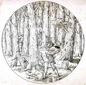 The Chase, c1513-1553. Artist: Augustin Hirschvogel The Chase, c1513-1553. Artist: Augustin Hirschvogel