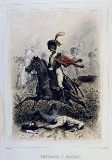 Images Dated 13th December 2005: Chasseurs a Cheval, (light cavalry), 1859. Artist: Auguste Raffet