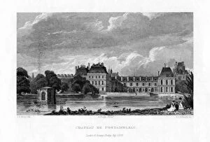 Bury Collection: Chateau de Fontainebleau, France, 1829.Artist: E I Roberts