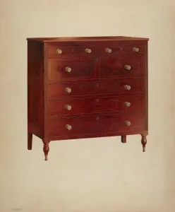 Chest of Drawers, c. 1939. Creator: Isidore Sovensky Chest of Drawers, c. 1939. Creator: Isidore Sovensky