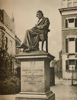 In Cheyne Walk Gardens Thomas Carlyle Eternally Ponders Philosophy, c1935. Creator In Cheyne Walk Gardens Thomas Carlyle Eternally Ponders Philosophy, c1935. Creator