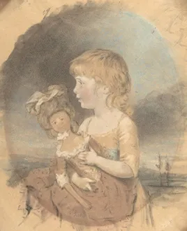 Child Holding a Doll, 1780. Creator: John Downman Child Holding a Doll, 1780. Creator: John Downman