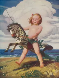 Modern Art Piece Prints: Heritage Images Print of The Hobby Horse, c1915