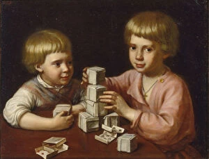 Children playing, 1837. Artist: Pavlov, Kapiton Stepanovich (1792-1852)