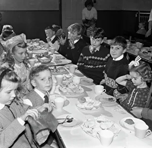 Childrens Christmas party at a Methodist school, South Yorkshire, 1964. Artist Childrens Christmas party at a Methodist school, South Yorkshire, 1964. Artist