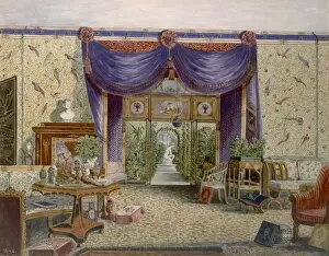 The Chinese Room at Middleton Park, Oxfordshire, 1840. Creator: English School (19th Century)