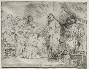 Christ Appearing to the Apostles, 1656. Creator: Rembrandt van Rijn (Dutch, 1606-1669) Christ Appearing to the Apostles, 1656. Creator: Rembrandt van Rijn (Dutch, 1606-1669)