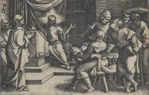 Christ with the Doctors in the Temple, from The Story of Christ, 1534-35 Christ with the Doctors in the Temple, from The Story of Christ, 1534-35