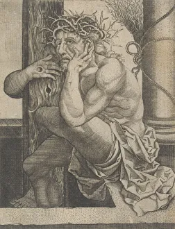 Christ as the Man of Sorrows, ca. 1522-25. Creator: Frans Crabbe van Espleghem Christ as the Man of Sorrows, ca. 1522-25. Creator: Frans Crabbe van Espleghem