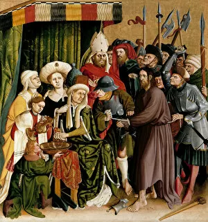 Bible People Gallery: Christ before Pilate. The Wings of the Wurzach Altar, 1437. Artist: Multscher, Hans (c. 1400-1467)