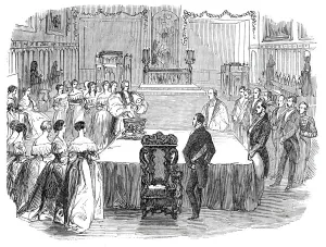 The Christening in the Chapel, 1844. Creator: Unknown The Christening in the Chapel, 1844. Creator: Unknown