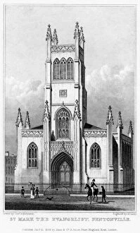 Images Dated 12th March 2009: Church of St Mark the Evangelist, Pentonville, Islington, London, 1828.Artist:s Lacey