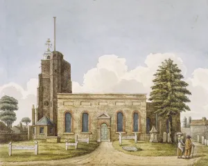 Church of St Mary, Acton, Ealing, London, c1800 Church of St Mary, Acton, Ealing, London, c1800
