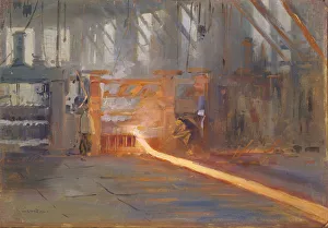 At the Chusovoy Metallurgical Plants. Artist: Kasatkin, Nikolai Alexeyevich (1859-1930) At the Chusovoy Metallurgical Plants. Artist: Kasatkin, Nikolai Alexeyevich (1859-1930)