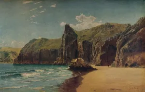 Cliffs at Barlow, c1877. Artist: John Mogford Cliffs at Barlow, c1877. Artist: John Mogford