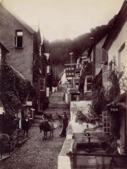 Clovelly, The New Inn and Street, 1870s. Creator: Francis Bedford Clovelly, The New Inn and Street, 1870s. Creator: Francis Bedford