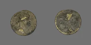 Coin Depicting a Female Bust, 31 BCE-476 CE. Creator: Unknown Coin Depicting a Female Bust, 31 BCE-476 CE. Creator: Unknown