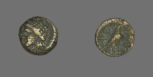 Coin Depicting the God Apollo, 320-200 BCE. Creator: Unknown Coin Depicting the God Apollo, 320-200 BCE. Creator: Unknown