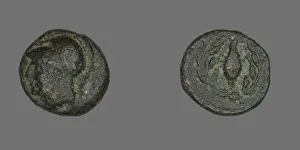 Coin Depicting the Goddess Athena, after 340 BCE. Creator: Unknown Coin Depicting the Goddess Athena, after 340 BCE. Creator: Unknown